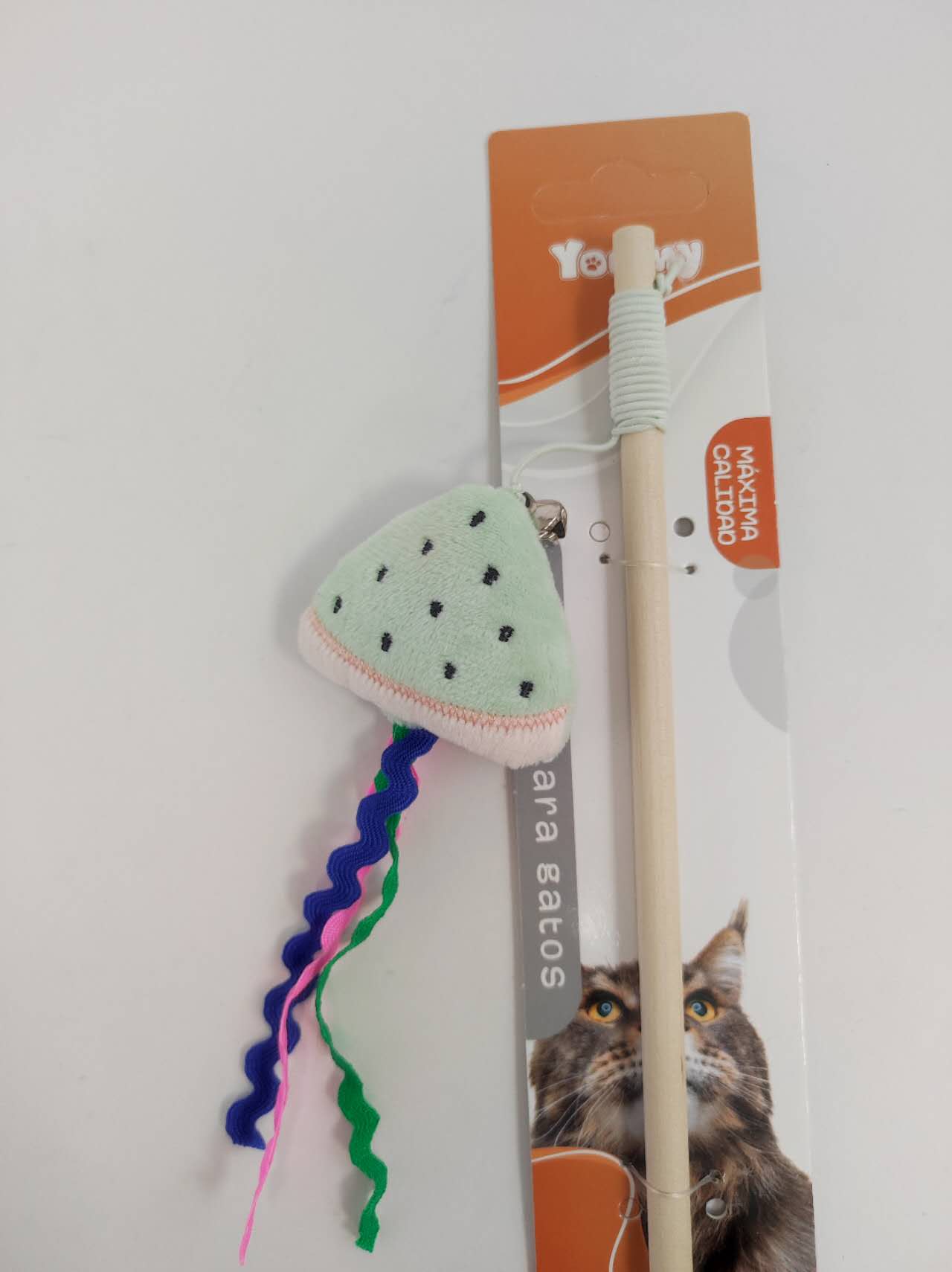 HKM-5560893 Cat Teaser Wand with Fruit-Themed Attachments