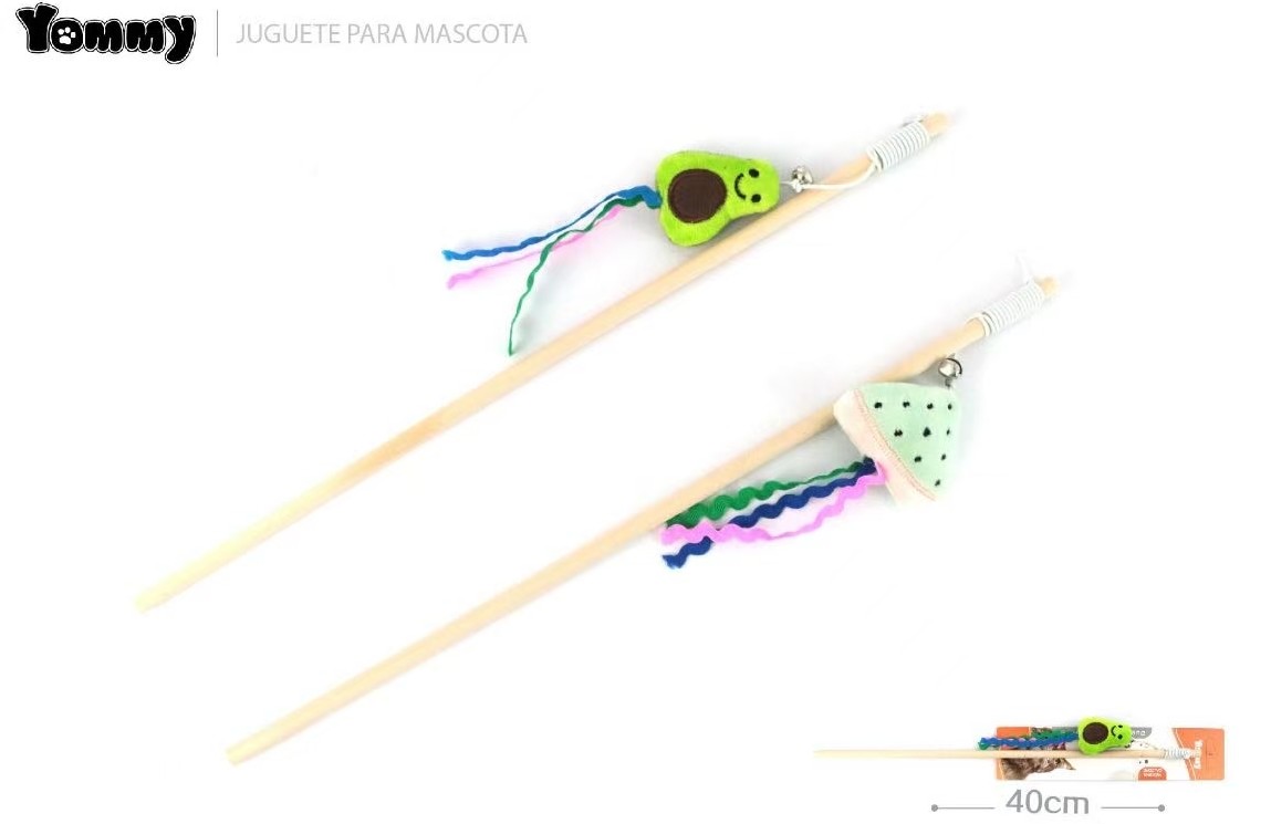 HKM-5560893 Cat Teaser Wand with Fruit-Themed Attachments