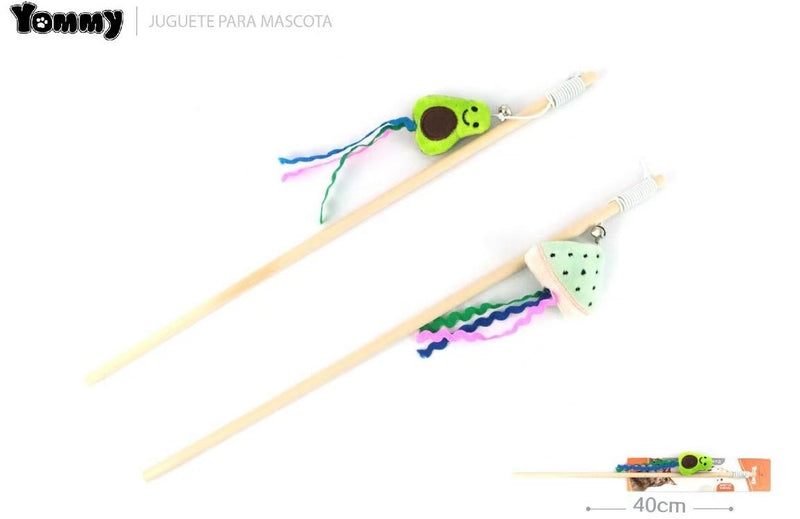 HKM-5560893 Cat Teaser Wand with Fruit-Themed Attachments