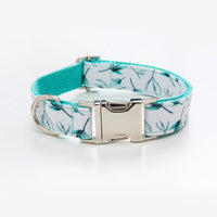 HKM-5562045 Small Leaf Polyester Dog Collar with Traction Rope - Available in Multiple Sizes