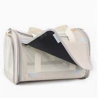 HKM-5562301 Retro Fashion Cat Crossbody Bag - Milky White Oxford Cloth, Breathable Styles with Roller Blinds