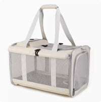 HKM-5562301 Retro Fashion Cat Crossbody Bag - Milky White Oxford Cloth, Breathable Styles with Roller Blinds
