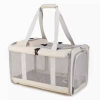 HKM-5562301 Retro Fashion Cat Crossbody Bag - Milky White Oxford Cloth, Breathable Styles with Roller Blinds