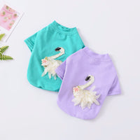 HKM-5564221 Warm Cotton Sweater for Small Dogs - Light Purple and Lake Blue Options Available