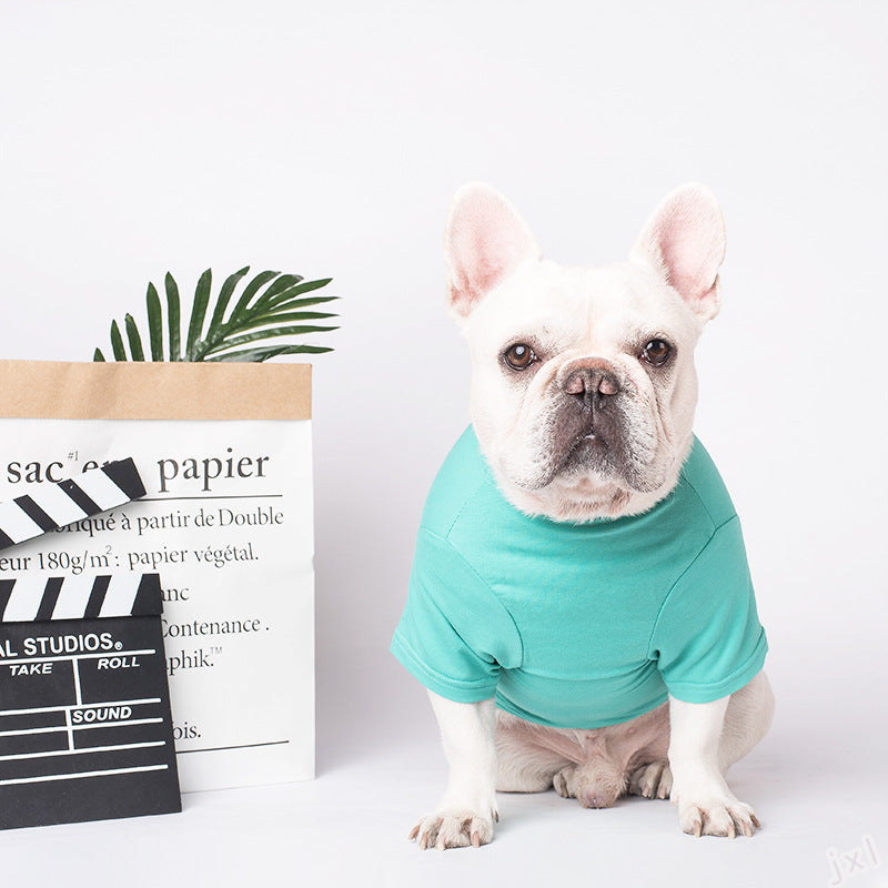HKM-5564221 Warm Cotton Sweater for Small Dogs - Light Purple and Lake Blue Options Available