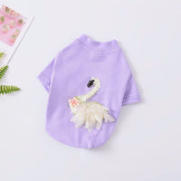 HKM-5564221 Warm Cotton Sweater for Small Dogs - Light Purple and Lake Blue Options Available