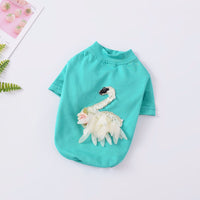 HKM-5564221 Warm Cotton Sweater for Small Dogs - Light Purple and Lake Blue Options Available