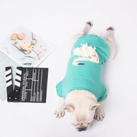 HKM-5564221 Warm Cotton Sweater for Small Dogs - Light Purple and Lake Blue Options Available