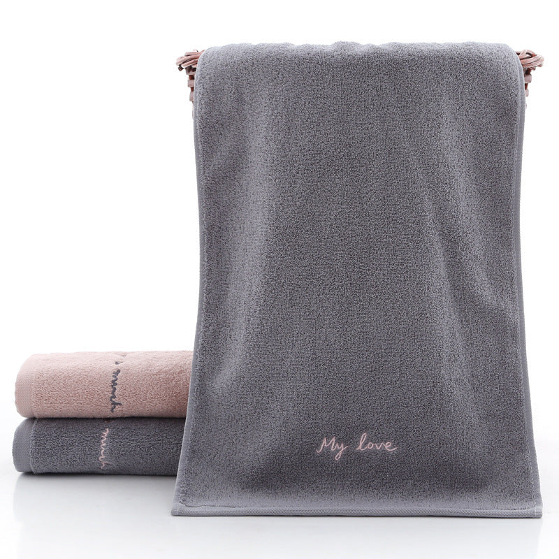 HKM-556435 Absorbent Cotton Face Wash Towel for Adults - Romantic Pink & Hazy Gray Options, 74x34 cm