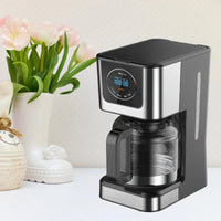 HKM-556435 Touch Panel Drip Coffee Maker for 10-12 Cups with High-Resistant Glass Pot