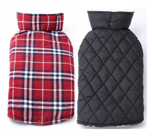 HKM-5564477 Waterproof Tartan Dog Jacket - Outdoor Coat for All Sizes