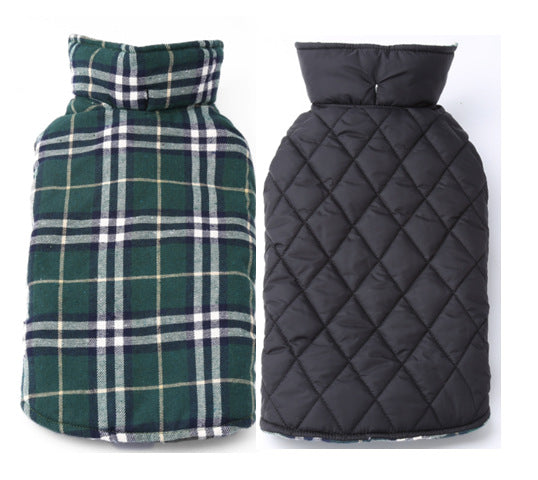 HKM-5564477 Waterproof Tartan Dog Jacket - Outdoor Coat for All Sizes