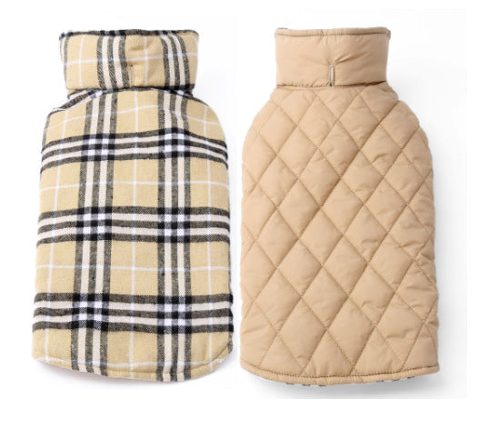 HKM-5564477 Waterproof Tartan Dog Jacket - Outdoor Coat for All Sizes
