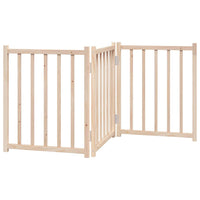 HKM-5565117 Foldable 3-Piece Dog Gate, 150 cm, Solid Fir Wood, Easy Install, Durable Design