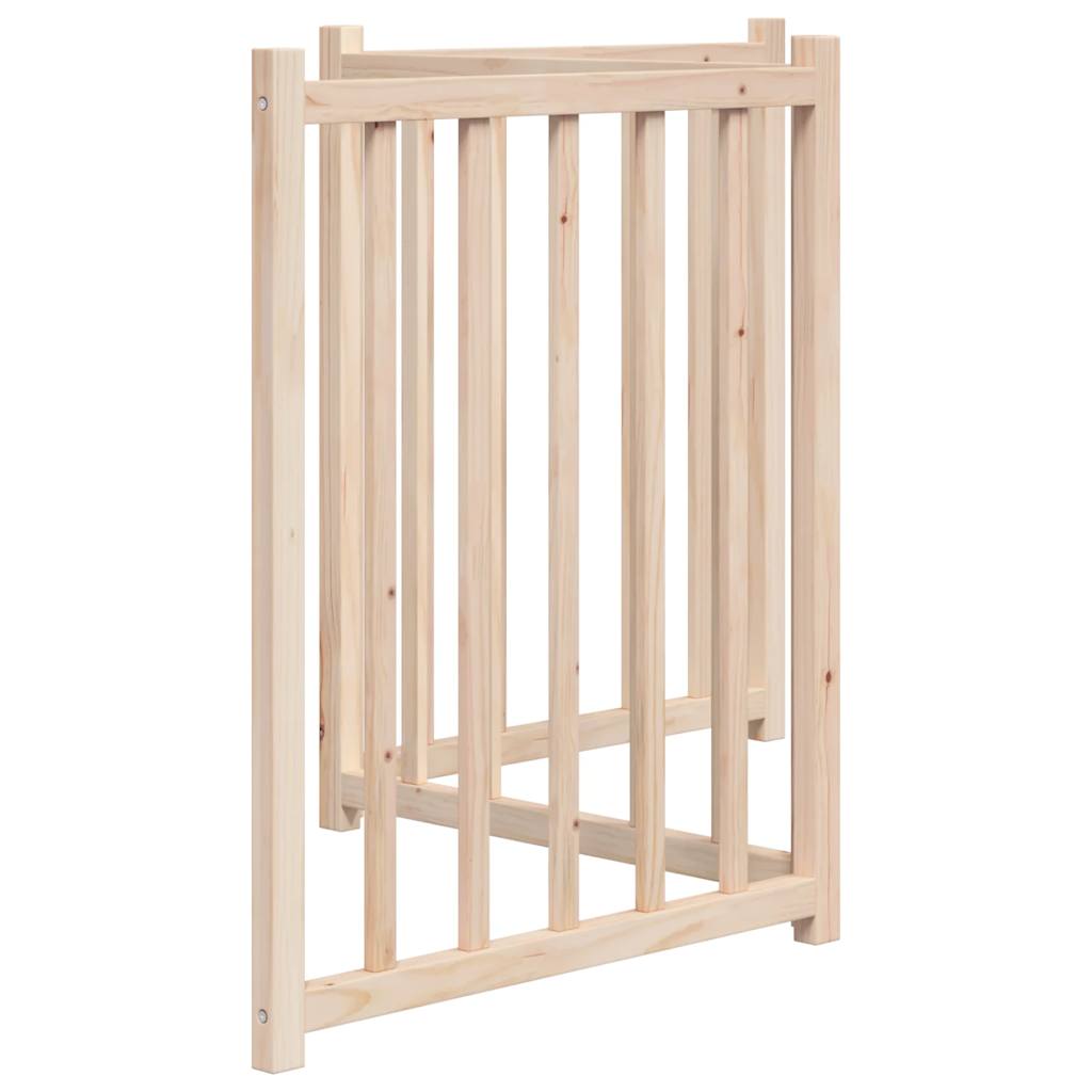 HKM-5565117 Foldable 3-Piece Dog Gate, 150 cm, Solid Fir Wood, Easy Install, Durable Design