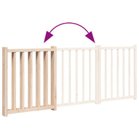 HKM-5565117 Foldable 3-Piece Dog Gate, 150 cm, Solid Fir Wood, Easy Install, Durable Design