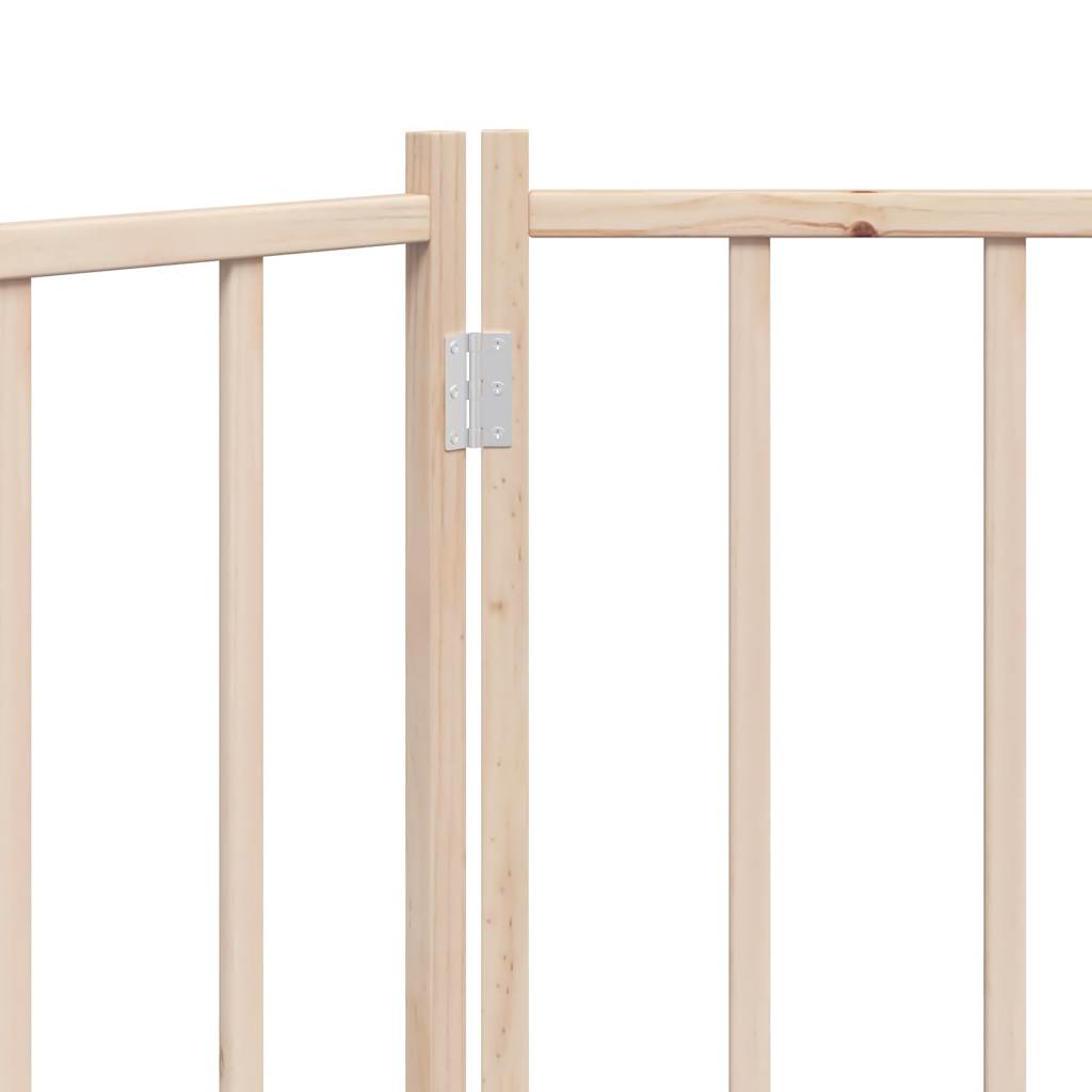 HKM-5565117 Foldable 3-Piece Dog Gate, 150 cm, Solid Fir Wood, Easy Install, Durable Design