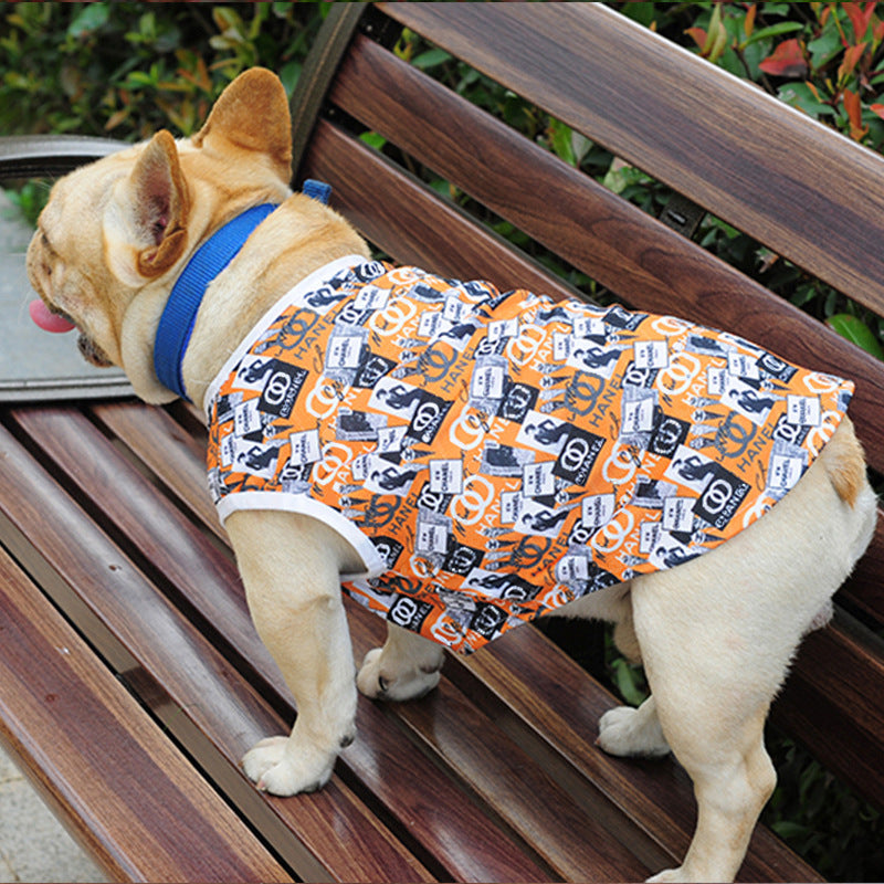 HKM-5565629 Dog Summer Vest in Yellow - Lightweight Polyester Fabric, Sizes XS to 3XL
