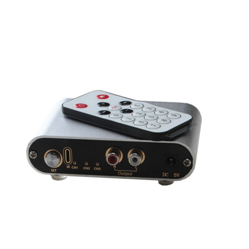 HKM-556563 Audio Source Switch with Infrared Remote Control and Power-Off Memory Function
