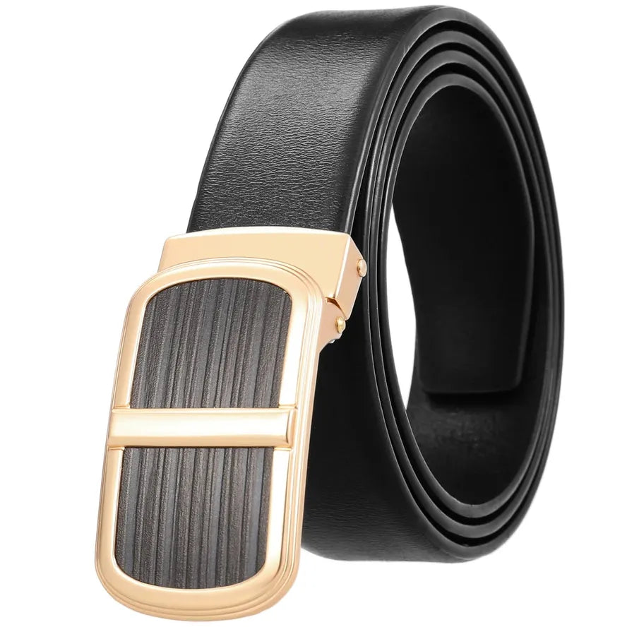 HKM-556563 Smooth Leather Buckle Belt - Model LY35-23034-4