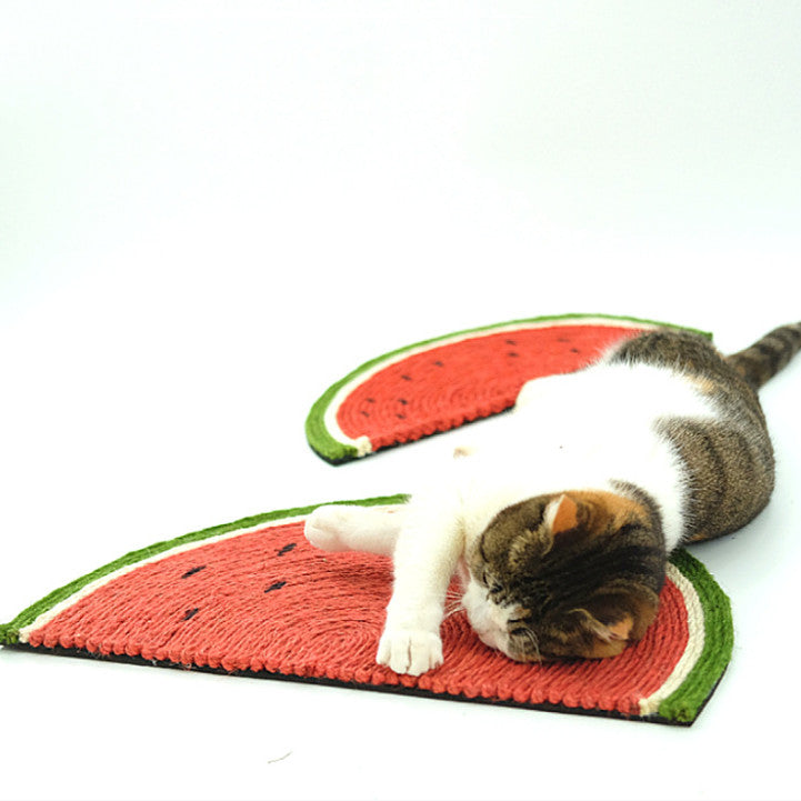 HKM-5566013 Sisal Watermelon-Shaped Cat Scratch Board for Entertaining Scratching Fun