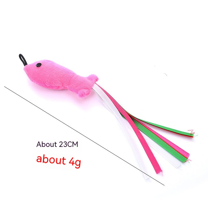 HKM-5566653 Colorful Cat Teaser Feather Replacement Heads for Engaging Pet Play