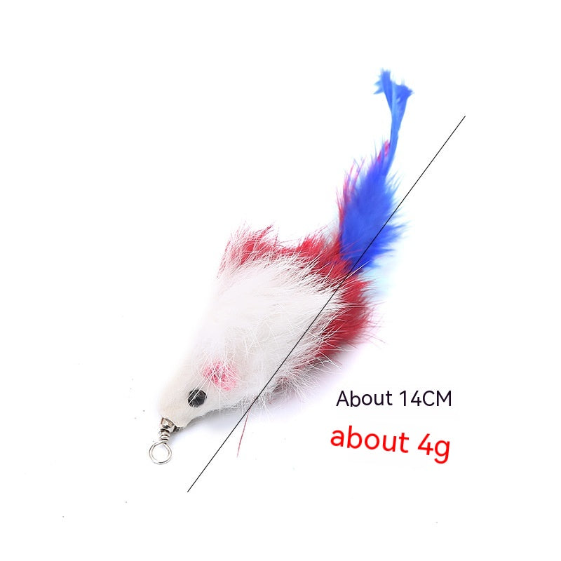 HKM-5566653 Colorful Cat Teaser Feather Replacement Heads for Engaging Pet Play
