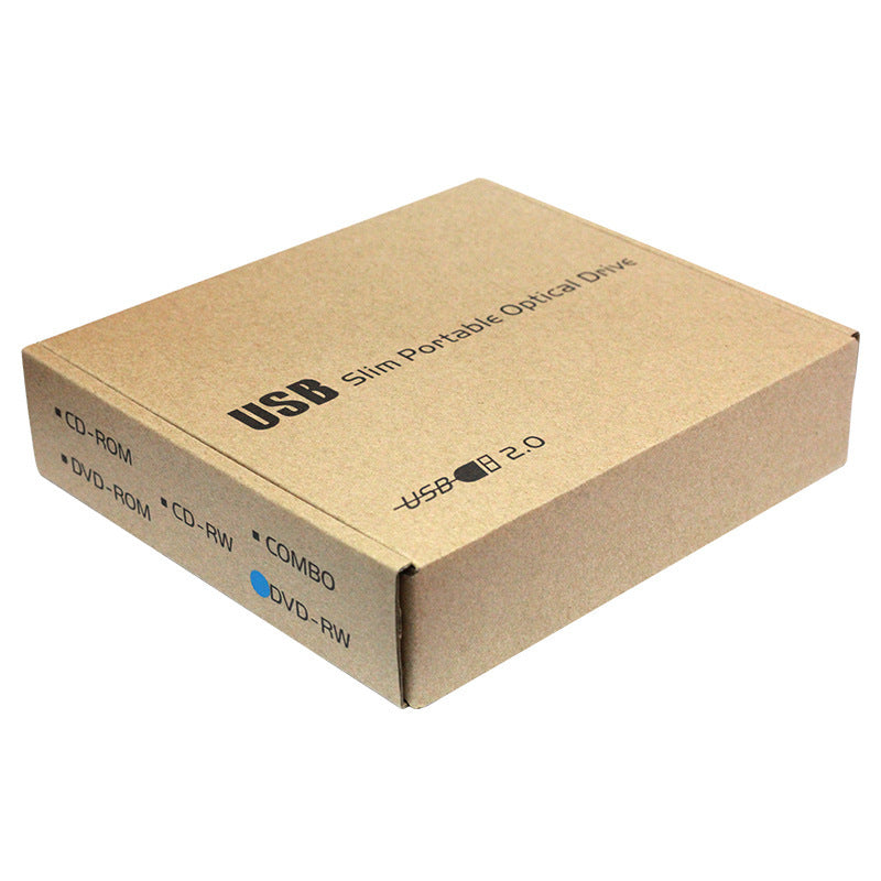 HKM-556691 USB External Portable DVD Burner Drive - Compact Design, Support for 12cm & 8cm Discs, USB Powered, Plug and Play