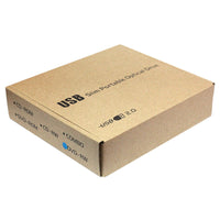 HKM-556691 USB External Portable DVD Burner Drive - Compact Design, Support for 12cm & 8cm Discs, USB Powered, Plug and Play