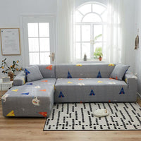 HKM-556755 Geometric Stretch Sofa Cover for Modular Furniture - All-Inclusive Polyester Fabric Set in Multiple Colors