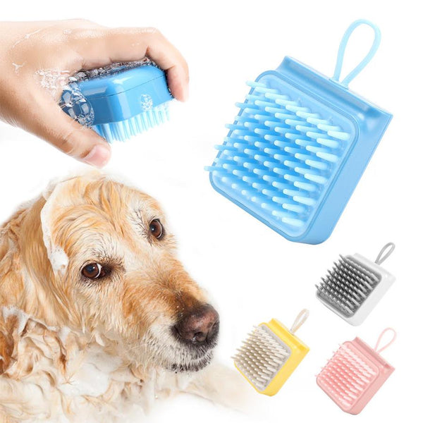 HKM-556755 Multifunctional Pet Bath and Grooming Brush for Dogs and Cats - Massage, Comb, and Wash with Gentle TPR Material