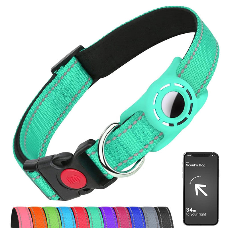HKM-5567805 Reflective Nylon Dog Collar with Monochrome Options for All Seasons