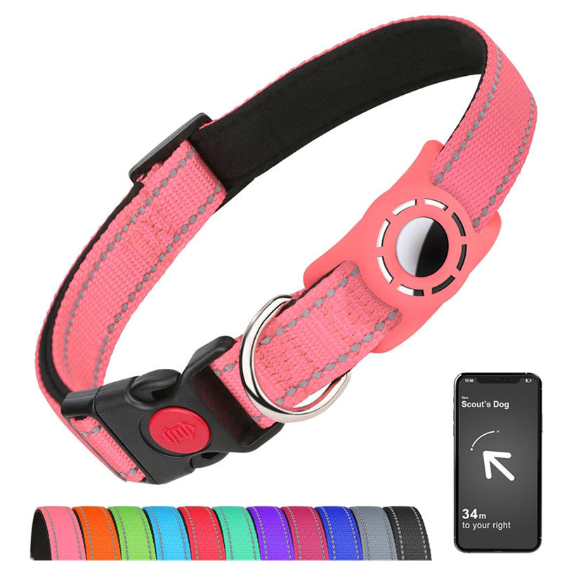 HKM-5567805 Reflective Nylon Dog Collar with Monochrome Options for All Seasons