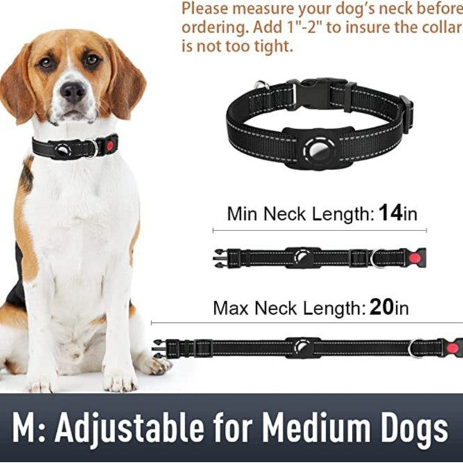 HKM-5567805 Reflective Nylon Dog Collar with Monochrome Options for All Seasons