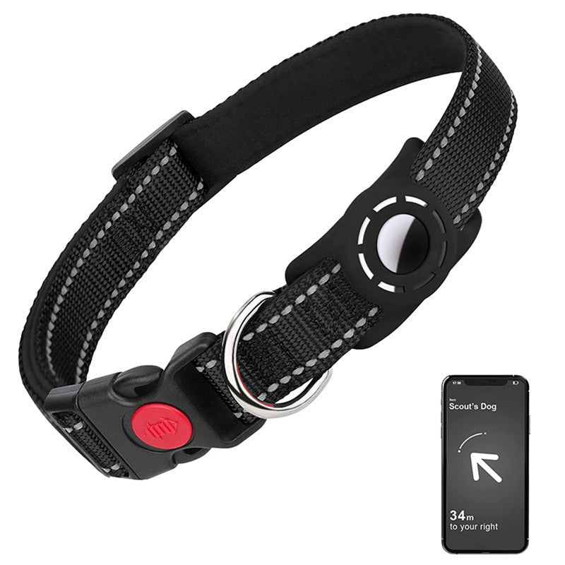 HKM-5567805 Reflective Nylon Dog Collar with Monochrome Options for All Seasons