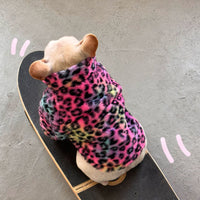 HKM-5568189 Colorful Leopard Print Velvet Coat for Pets in Various Sizes S-XXL
