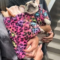HKM-5568189 Colorful Leopard Print Velvet Coat for Pets in Various Sizes S-XXL
