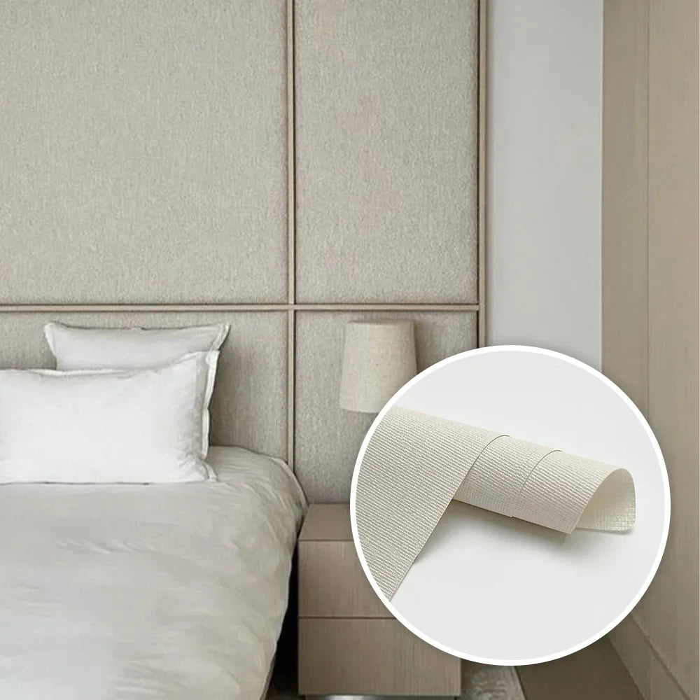 HKM-556883 Linen Wallpaper with Antibacterial and Water-Resistant Properties for Easy Maintenance