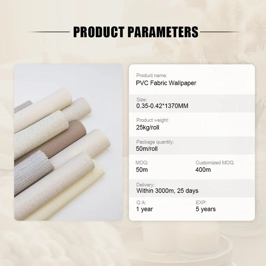 HKM-556883 Linen Wallpaper with Antibacterial and Water-Resistant Properties for Easy Maintenance