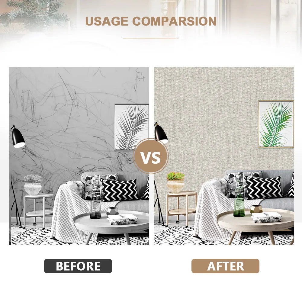 HKM-556883 Linen Wallpaper with Antibacterial and Water-Resistant Properties for Easy Maintenance