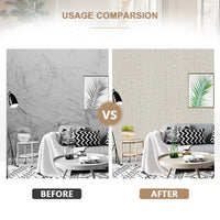 HKM-556883 Linen Wallpaper with Antibacterial and Water-Resistant Properties for Easy Maintenance