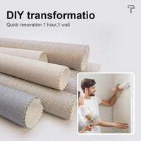 HKM-556883 Linen Wallpaper with Antibacterial and Water-Resistant Properties for Easy Maintenance