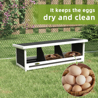 HKM-5569469 Spacious Nesting Boxes for Chickens – Accommodates Up to 3 Hens with Weather-Resistant Design