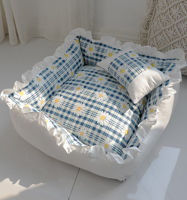 HKM-5569853 Super Comfy Dog Bed Sofa - Removable Washable Mat for Small and Medium Pets