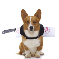 HKM-5569981 Pet Halloween Costume Vest with Bloody Knife Design for Dogs and Cats