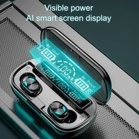 HKM-557011 X8 TWS Bluetooth 5.1 Earbuds with HiFi Bass, Waterproof Design, Touch Control, and LED Display