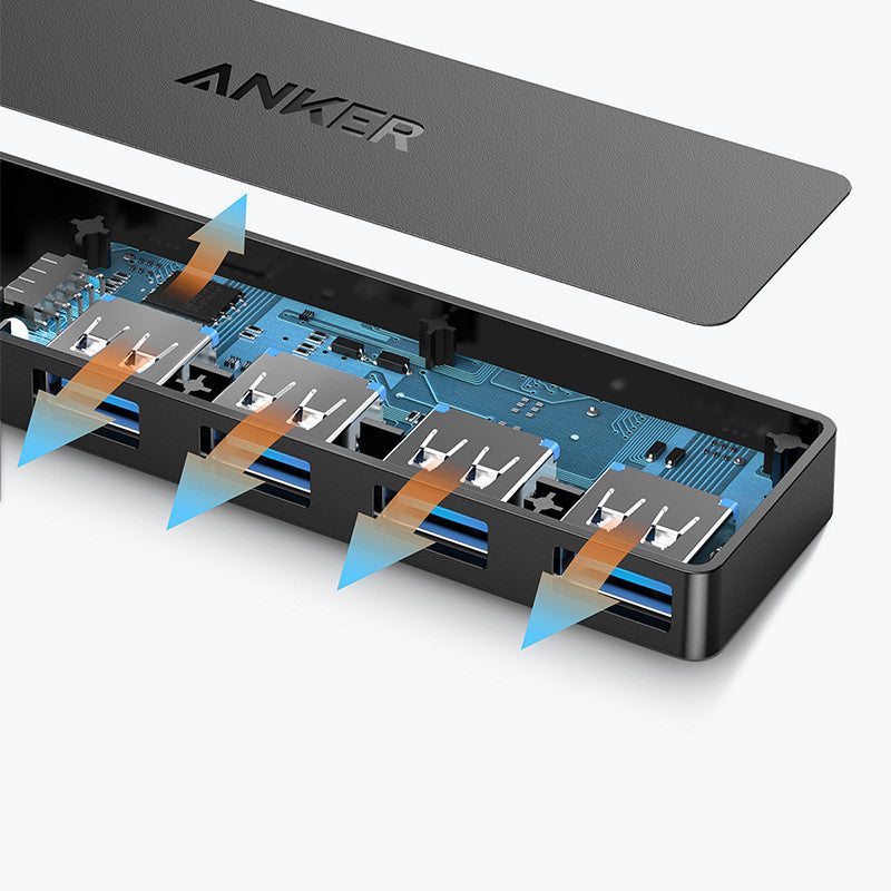 HKM-557075 High-Speed 4-Port USB 3.0 Hub for Laptop Connectivity