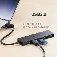 HKM-557075 High-Speed 4-Port USB 3.0 Hub for Laptop Connectivity