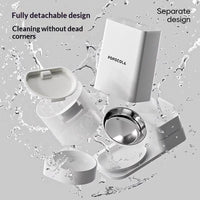 HKM-5571773 Wireless Thermostatic Cat Water Dispenser with Dual Drinking Functionality and Filter System