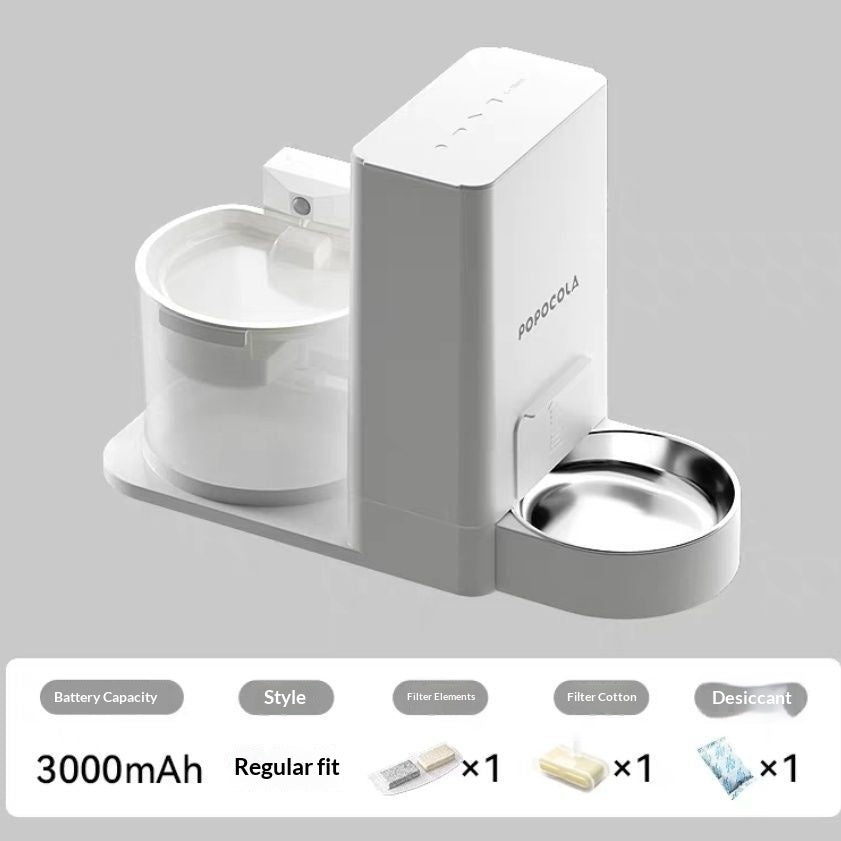 HKM-5571773 Wireless Thermostatic Cat Water Dispenser with Dual Drinking Functionality and Filter System